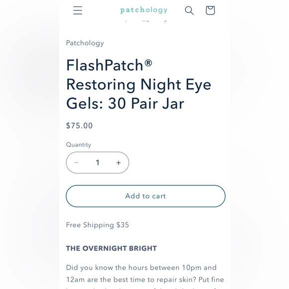 New Patchology Restoring Night Eye Gels 30 pairs - Picture 2 of 3